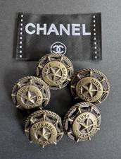 5 Chanel Military Buttons 23mm and clothing tag