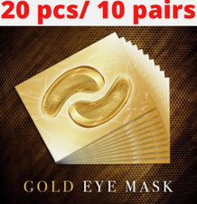 20 Pcs  Under Eye Crystal Collagen Gel Pad Gold 24k Face Mask Anti Aging Wrinkle