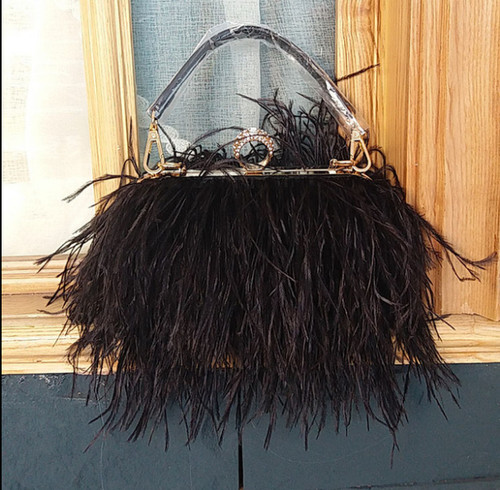 Ladies luxury ostrich feather - luxury,