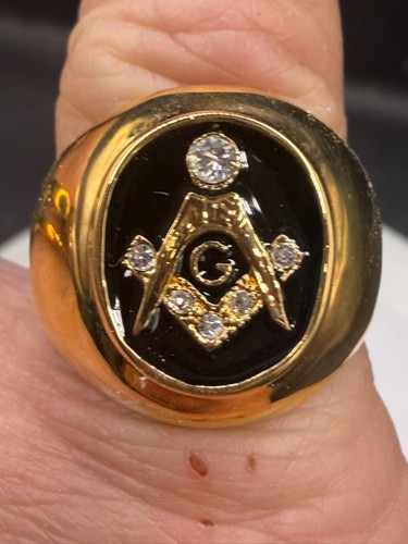 Men masonic ring gold - men’s,