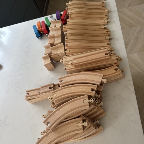 Wooden train set - set,