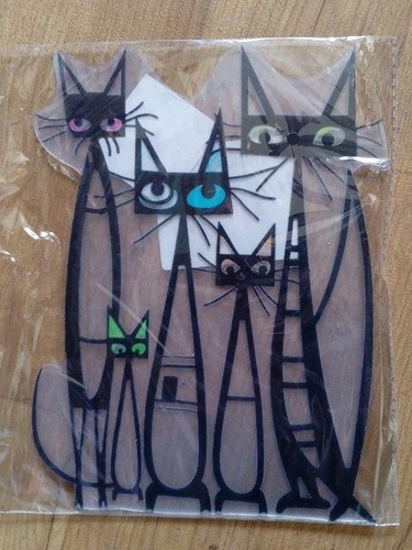 Retro simple cats acrylic - 5,