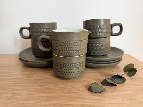 Vintage denby chevron coffee - vintage,