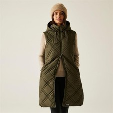 Regatta Rurietta Longline Quilted Bodywarmer Ladies | Hooded Gilet Sleeveless Pu