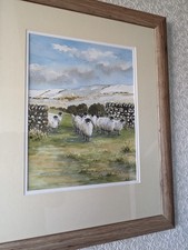 contemporary painting of sheep