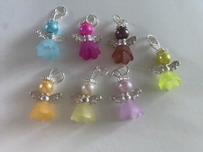 Qty - 7 ❤ GUARDIAN ANGEL CHARMS SETS ❤ GIFTS JEWELLERY MAKING BRACELET