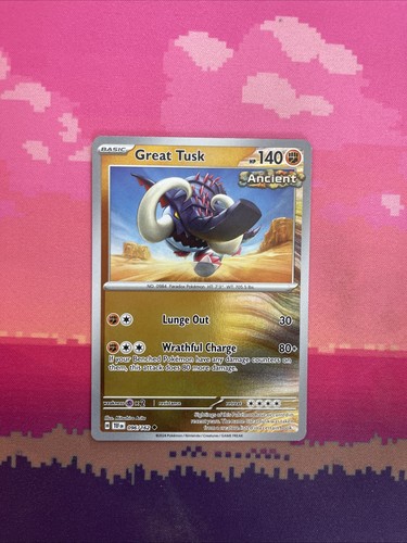 Pokemon card great tusk - pokemon,