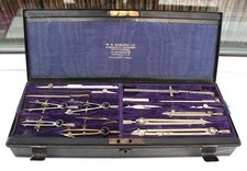 Vintage Set of Mathematical Instruments made by W.H.Harling Ltd of Londondod