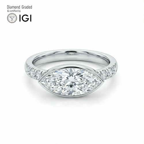 Marquise diamond engagement - marquise,