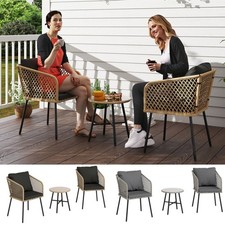 3 Piece Rattan Bistro Set