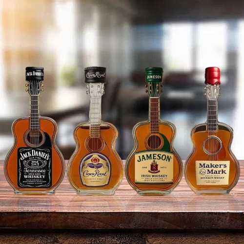 Guitar magnetic glass bottle - magnetic,