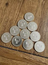 10 x New Eurocoin London brass Tokens 29 mm diameter Eagle both sides