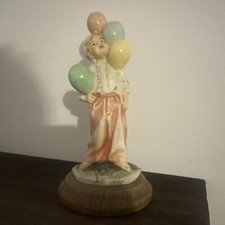 Vittorio Tessaro Capodimonte Figurine Boy with Balloons 1986 Vintage Signed Rare