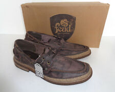 Mens Feud Massimo Boat Shoe Brown Washed Lth Casual Shoes RRP £120 Sizes 7 & 8