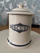 Made For Boots The Chemist 1869 VICTORIAN POTTERY BUSCUIT JAR WITH SEAL 210mm