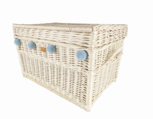 Wicker ecru crate laundry - wicker,
