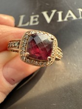 La Vein Rose Gold  Diamond Cluster Ring Size p 