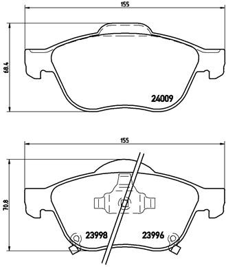 Brake pad set - disc, for