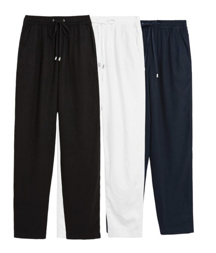 Tapered leg linen rich - m&s,