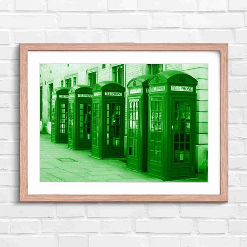 Iconic red telephone booth - red,
