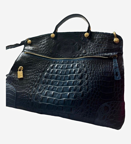 Furla blue croc embossed - furla, croc-embossed