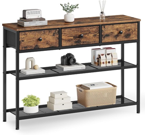 Slim console table rustic - console,