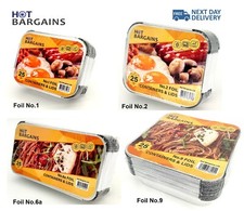 Aluminum Foil Food Containers with Lids Disposable Foil Trays for Takeaway