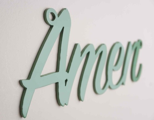 Amen steel metal hanging - -,