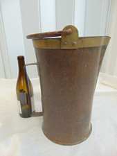 LARGE ANTIQUE BELGIAN DOVETAIL COPPER LIQUID MEASURE BUCKET PAIL RARE FARMHOUSE