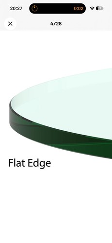 Tempered glass round - tempered, table