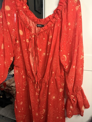 Boohoo red celestial print - boohoo,