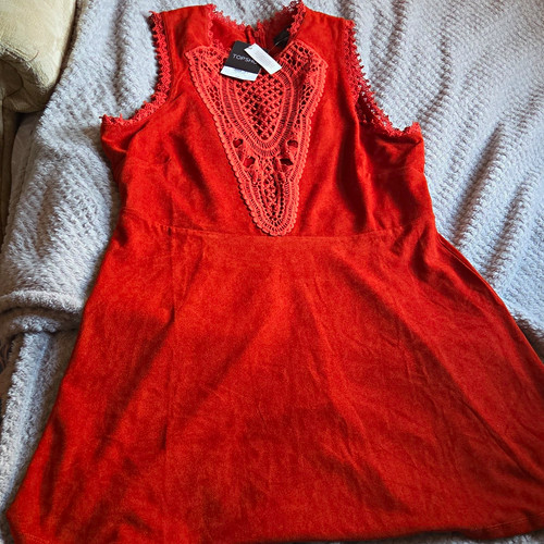 Topshop orange sleeveless - topshop,