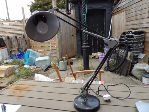 Vintage black anglepoise desk - black,