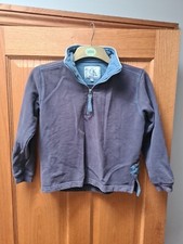 Lazy Jacks Boys Dark Blue Jumper Sweatshirt Age 9-10