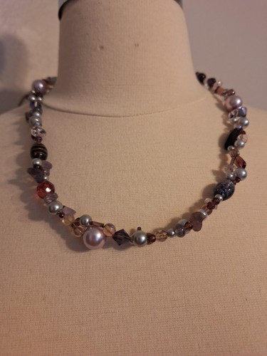 Purple amythest pearl and - pearl,