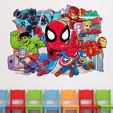 Superhero wall decal kids - wall, decal,