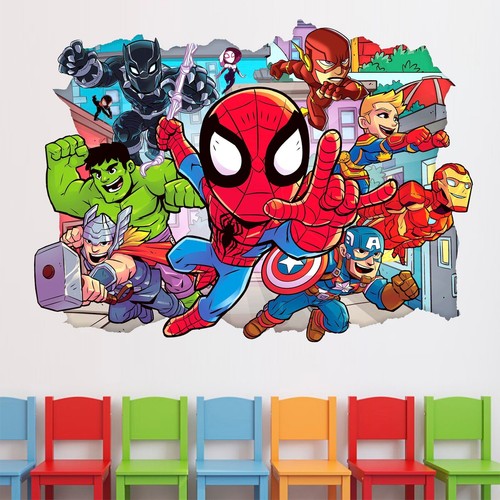 Superhero wall decal kids - decal,,