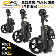 POWAKADDY 2025 FX SERIES ELECTRIC GOLF TROLLEYS FX1, FX3, FX5 +UMBRELLA HOLDER