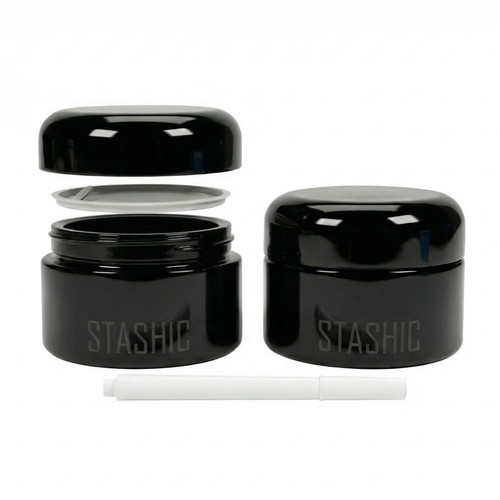 Stashic glass jar - glass,