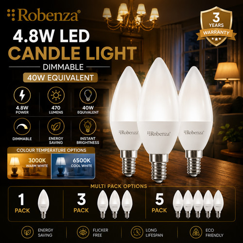 E14 led candle bulb - 4.8w,