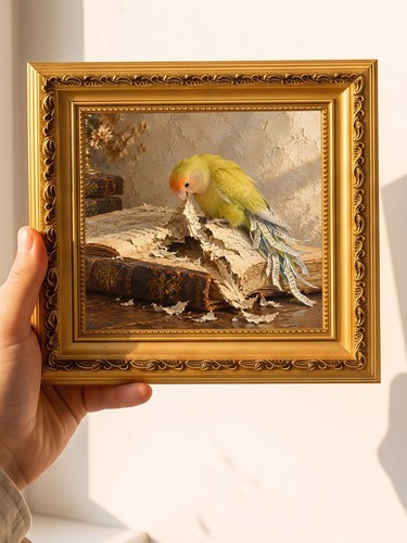 Peach faced lovebird oil - peach,