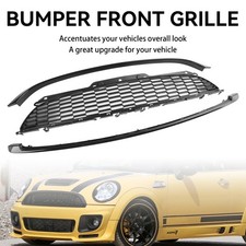 3PCS Gloss Black Front Grille