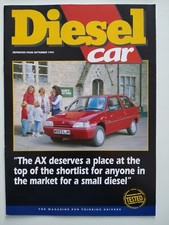 Diesel Car Citroen AX Debut 1.5D 1.5 5 Door Article Review Test Brochure 1994