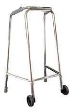 Ultra Narrow Zimmer Walking Frame With Wheels Large