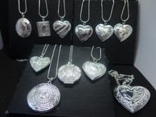 Silver lockets photo pendant - silver,