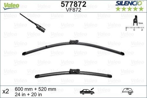 Valeo front wiper blades 600 - front,