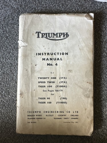 Triumph instruction manual - instruction, no