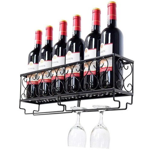 Wall mounted wine bottle - wall-mounted,