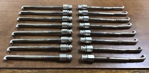 Vintage banjo flat hooks - flat, w/