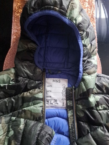 Kids camouflage coat - m&s,